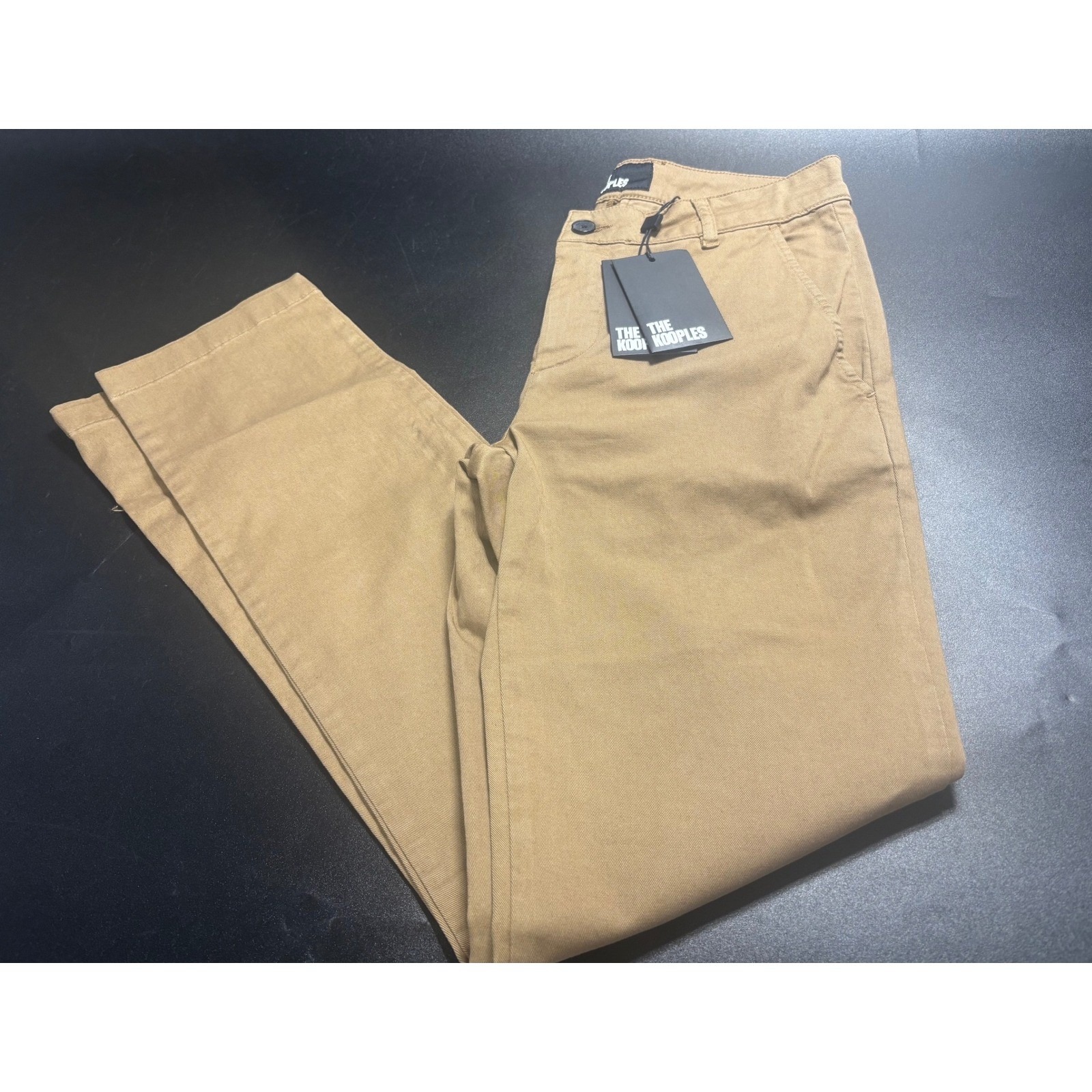 The Kooples New Chino Pants Tan Cotton Blend Slim Fit Mens Size Fr 36
